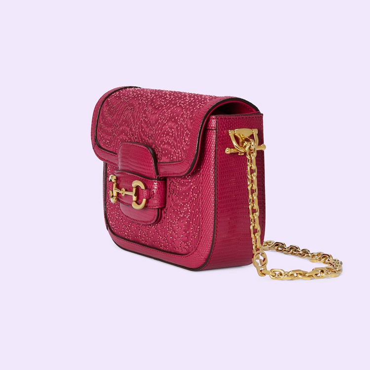 675801.FABCP.6473.002.065.0000.Light Gucci Horsebit 1955 GG crystal mini bag
